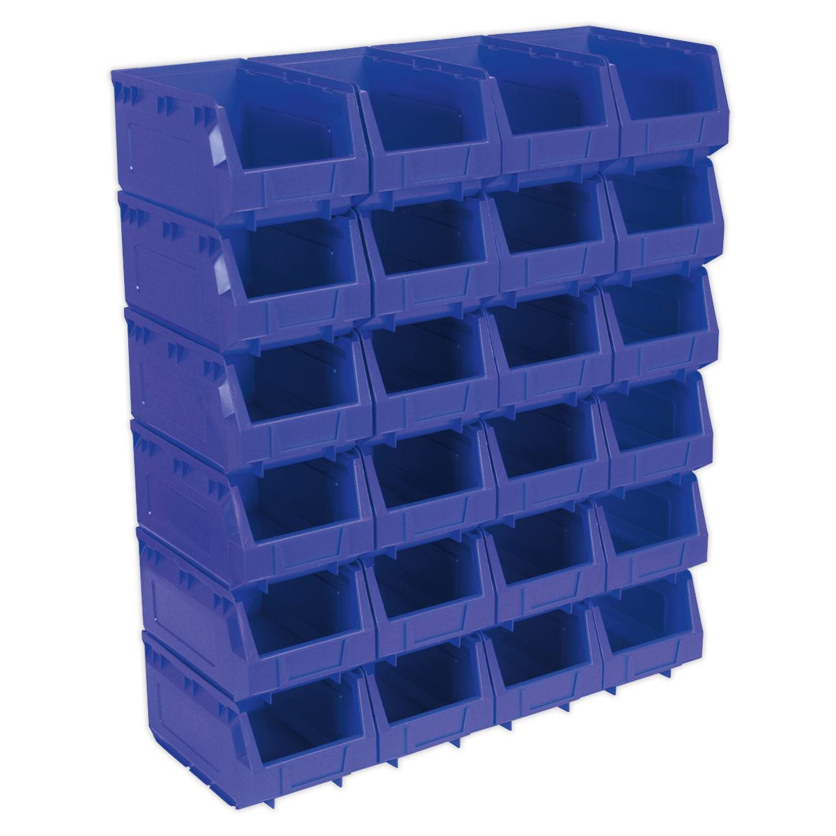 Sealey Plastic Storage Bin 150 x 240 x 130mm - Blue Pack of 24