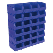 Sealey Plastic Storage Bin 150 x 240 x 130mm - Blue Pack of 24