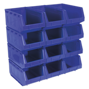 Sealey Plastic Storage Bin 210 x 355 x 165mm - Blue Pack of 12