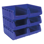 Sealey Plastic Storage Bin 310 x 500 x 190mm - Blue Pack of 6
