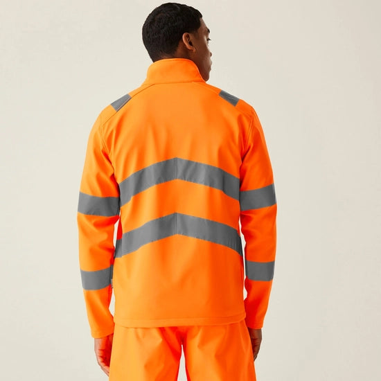 Regatta Professional Men's Hi-Vis Pro Contract Ablaze 2 Layer Softshell Jacket Class 3