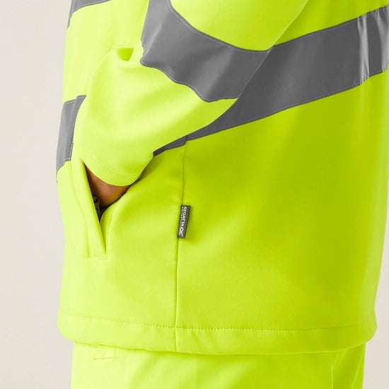 Regatta Professional Men's Hi-Vis Pro Contract Ablaze 2 Layer Softshell Jacket Class 3