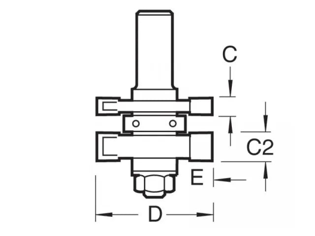 Trend 337 x 1/2 TCT Tongue & Groove Set 6.35mm x 10.0mm