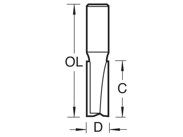 Trend 3/75 x 1/2 TCT Two Flute Lockjig Cutter 12.0 x 63mm