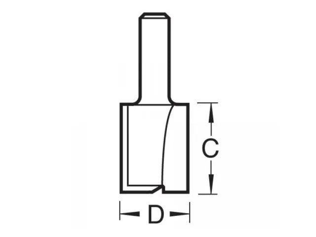 Trend C153 x 1/2 TCT Two Flute Workshop Cutter 12.7 x 50.0mm