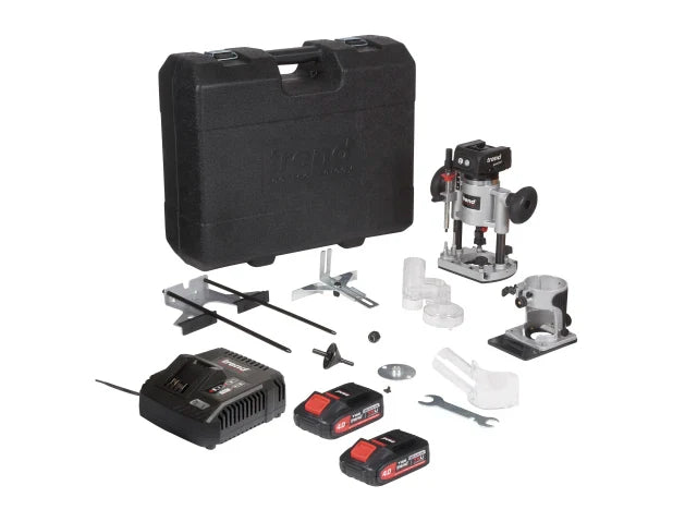 Trend T18S/R14K2 1/4in Router 18V 2 x 4.0Ah Li-ion