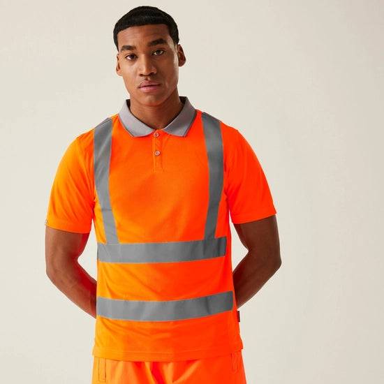 Regatta Professional Men's Hi-Vis Pro Contract Polo Shirt Class 2