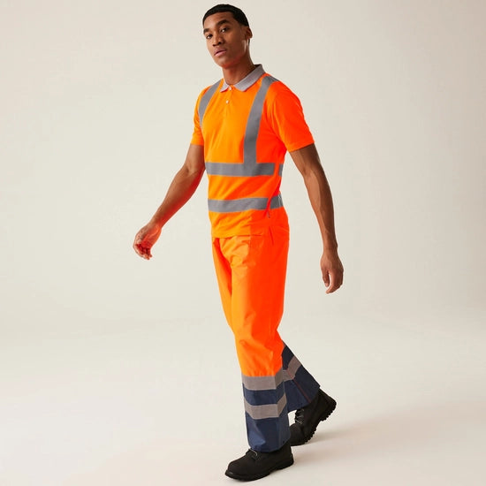 Regatta Professional Men's Hi-Vis Pro Contract Polo Shirt Class 2
