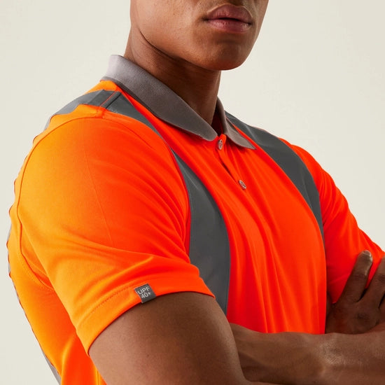 Regatta Professional Men's Hi-Vis Pro Contract Polo Shirt Class 2