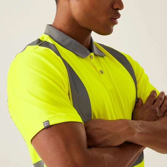 Regatta Professional Men's Hi-Vis Pro Contract Polo Shirt Class 2