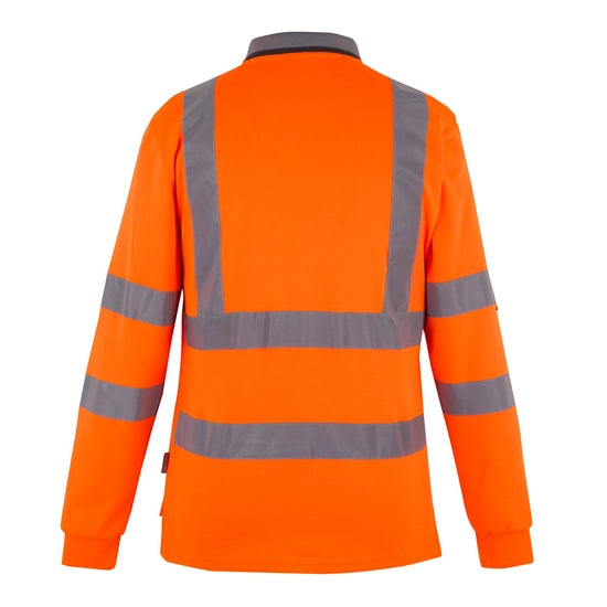 Regatta Professional Hi-Vis Pro Contract Long-Sleeved Polo Shirt Class 3