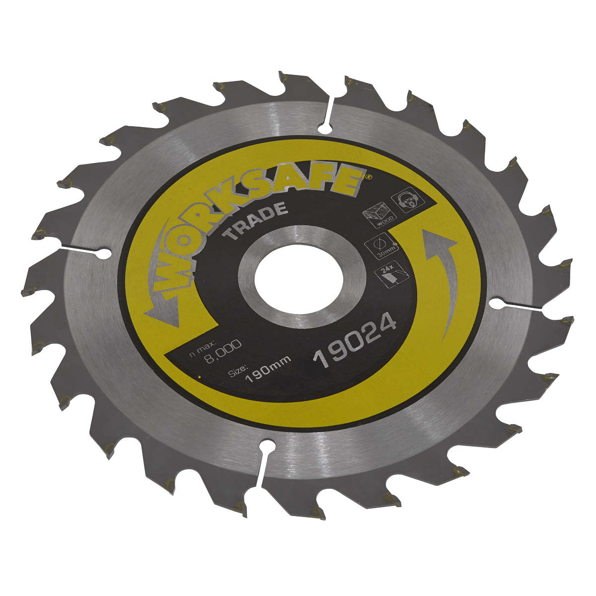 Sealey Trade Circular Saw Blade Ø190 x 30mm - 24tpu