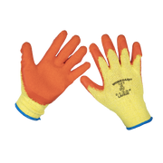 Sealey Super Grip Knitted Gloves Latex Palm (Large) - Pack of 6 Pairs