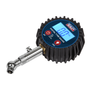 Sealey Digital Tyre Pressure Gauge with Swivel Head & Quick Release