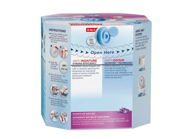 UniBond AERO 360º Moisture Absorber Lavender Garden Refills (Pack 2)
