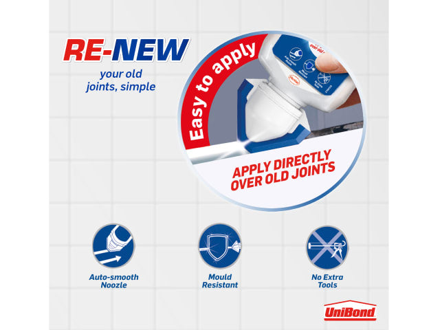 UniBond RE-NEW Silicone Sealant White 80ml