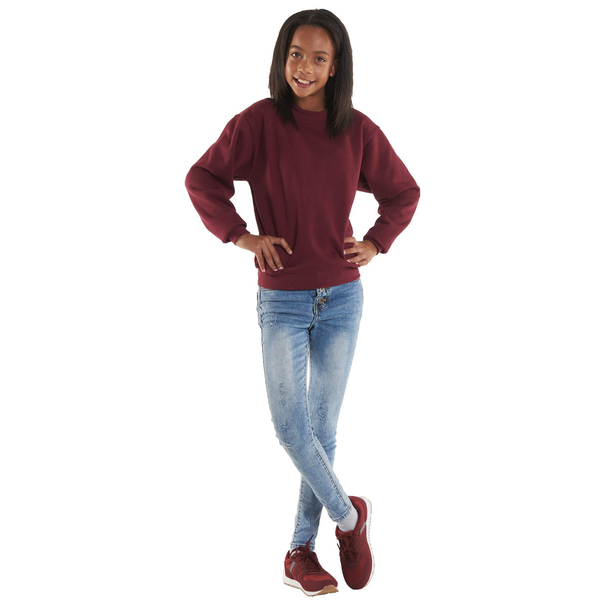 Uneek The UX Sweatshirt Maroon