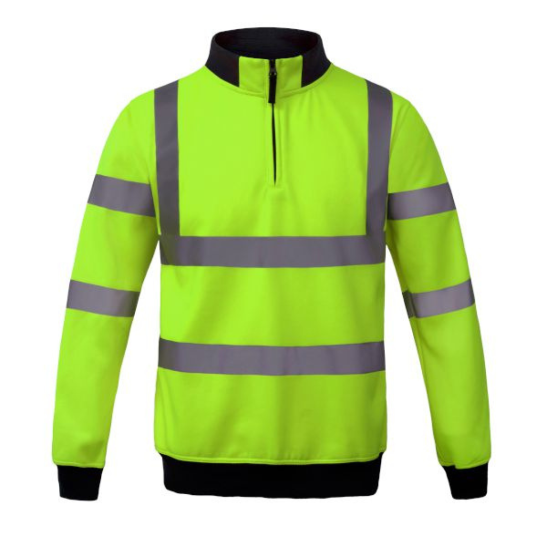 Future Garments Aqua Hi-Vis Quarter Zip Sweat Shirt En Iso 20471