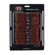 V12 Footwear Extra Tough Chocolate 140Cm Lace Card (10Pk)