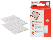 VELCRO® Brand VELCRO® Brand Stick On Squares 25mm White (Pack 24)
