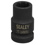 Sealey Brake Caliper Socket 1/2"Sq Drive 14mm 7-Point