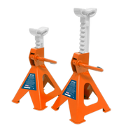 Sealey Axle Stands (Pair) 2 Tonne Capacity per Stand Ratchet Type - Orange