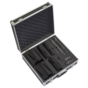 Sealey Diamond 5 Core Kit (Ø38, 52 ,65, 117, 127mm Cores with Adaptors)