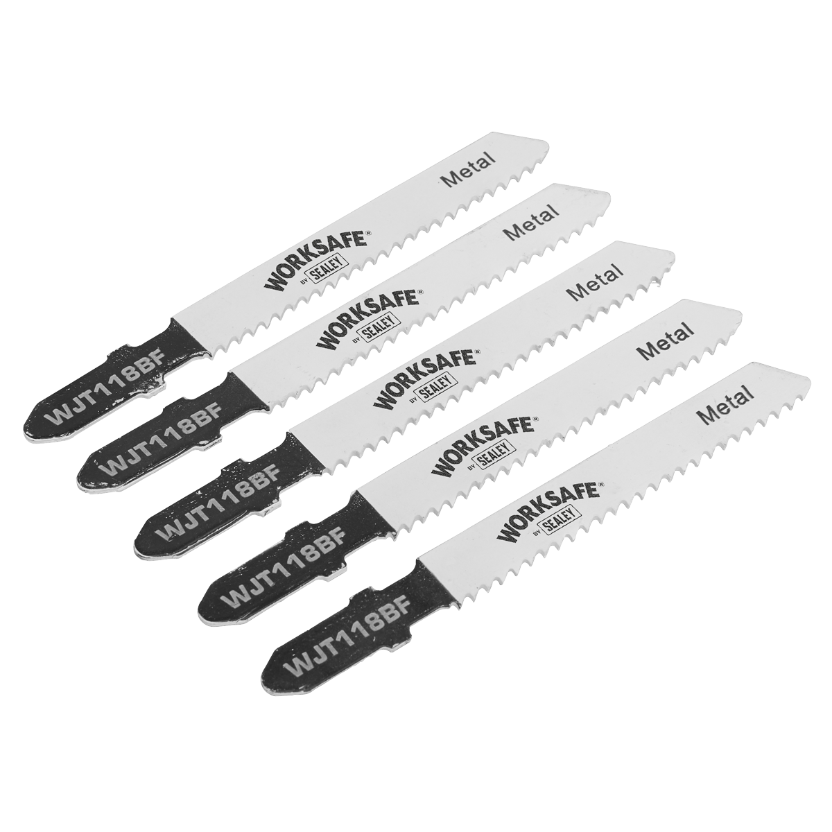 Sealey Jigsaw Blade Metal 55mm 12tpi - Pack of 5 WJT118BF