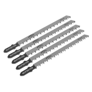Sealey Jigsaw Blade Wood & Plastics 90mm 8tpi - Pack of 5