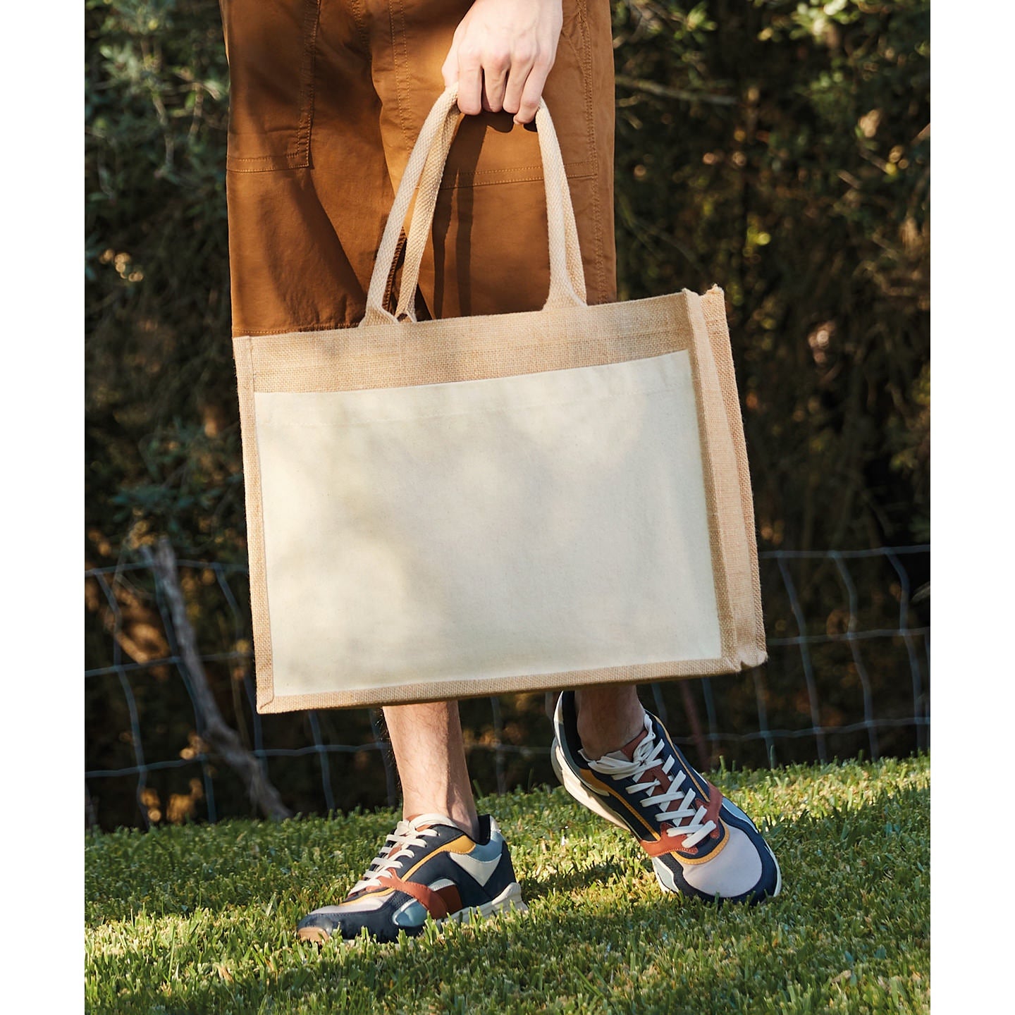 Westford Mill Cotton Pocket Jute Shopper