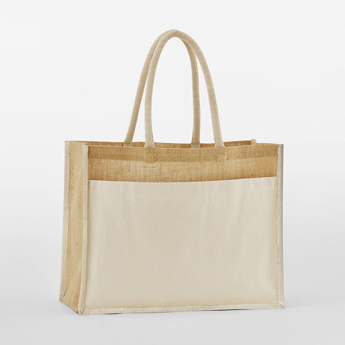 Westford Mill Cotton Pocket Natural Starched Jute Shopper