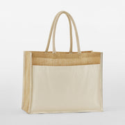 Westford Mill Cotton Pocket Natural Starched Jute Shopper
