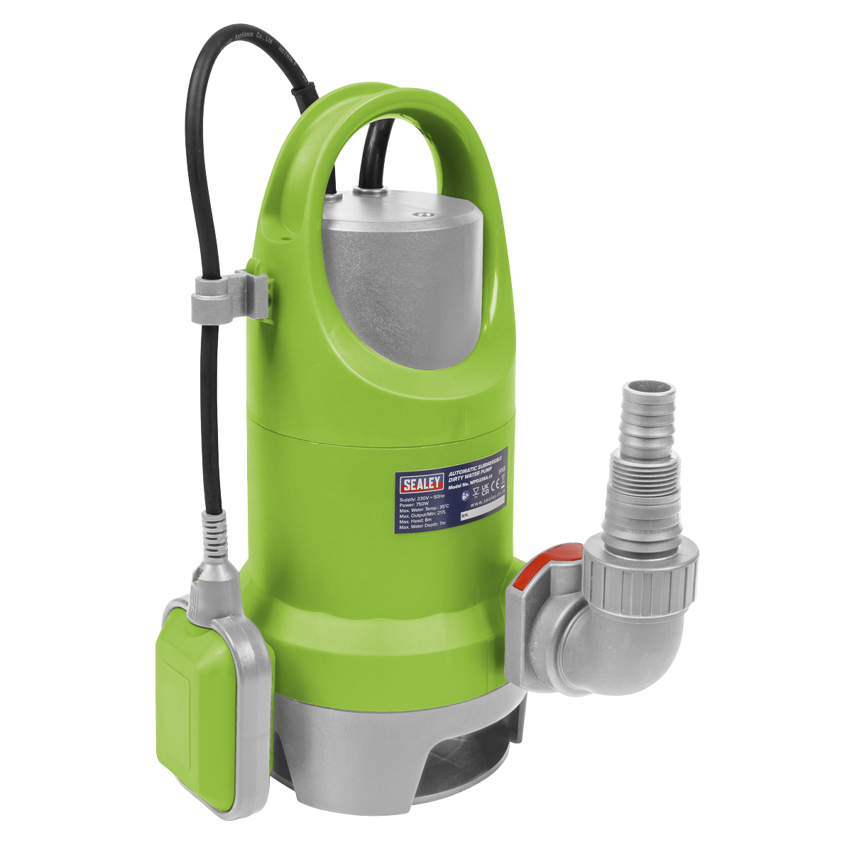 Sealey Submersible Dirty Water Pump Automatic 225L/min 230V WPD235A