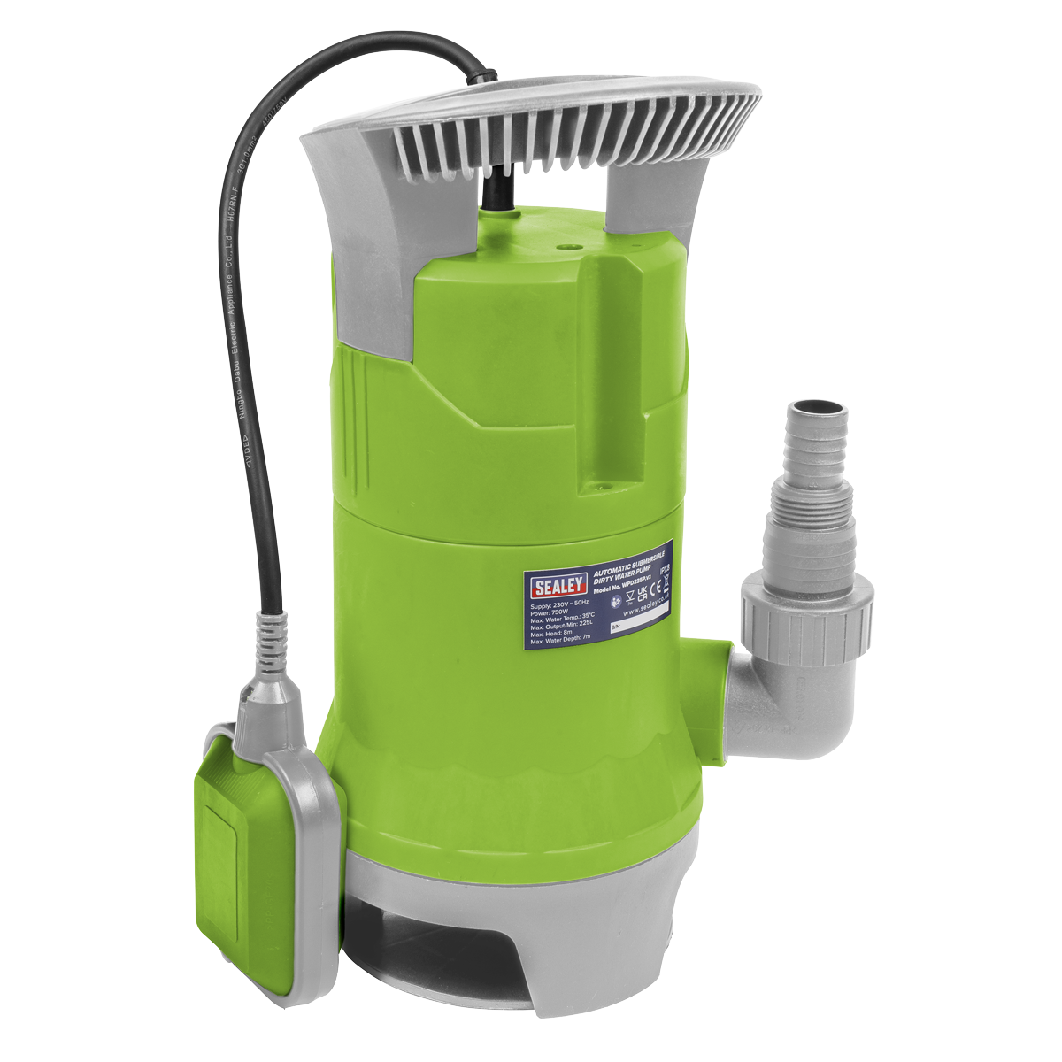 Sealey Submersible Dirty Water Pump Automatic 225L/min 230V WPD235P