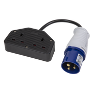 Sealey 16A/13A Twin Trailing Socket & Cable Set