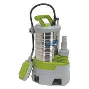Sealey Submersible Stainless Water Pump Automatic Dirty Water 225L/min 230V WPS225P