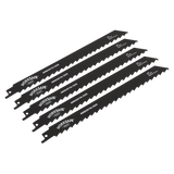 Sealey Reciprocating Saw Blade Wood 225mm 3tpi - Pack of 5