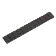 Sealey Wheel Weight 5g Adhesive Zinc Plated Steel Black Strip of 12 Pack of 50