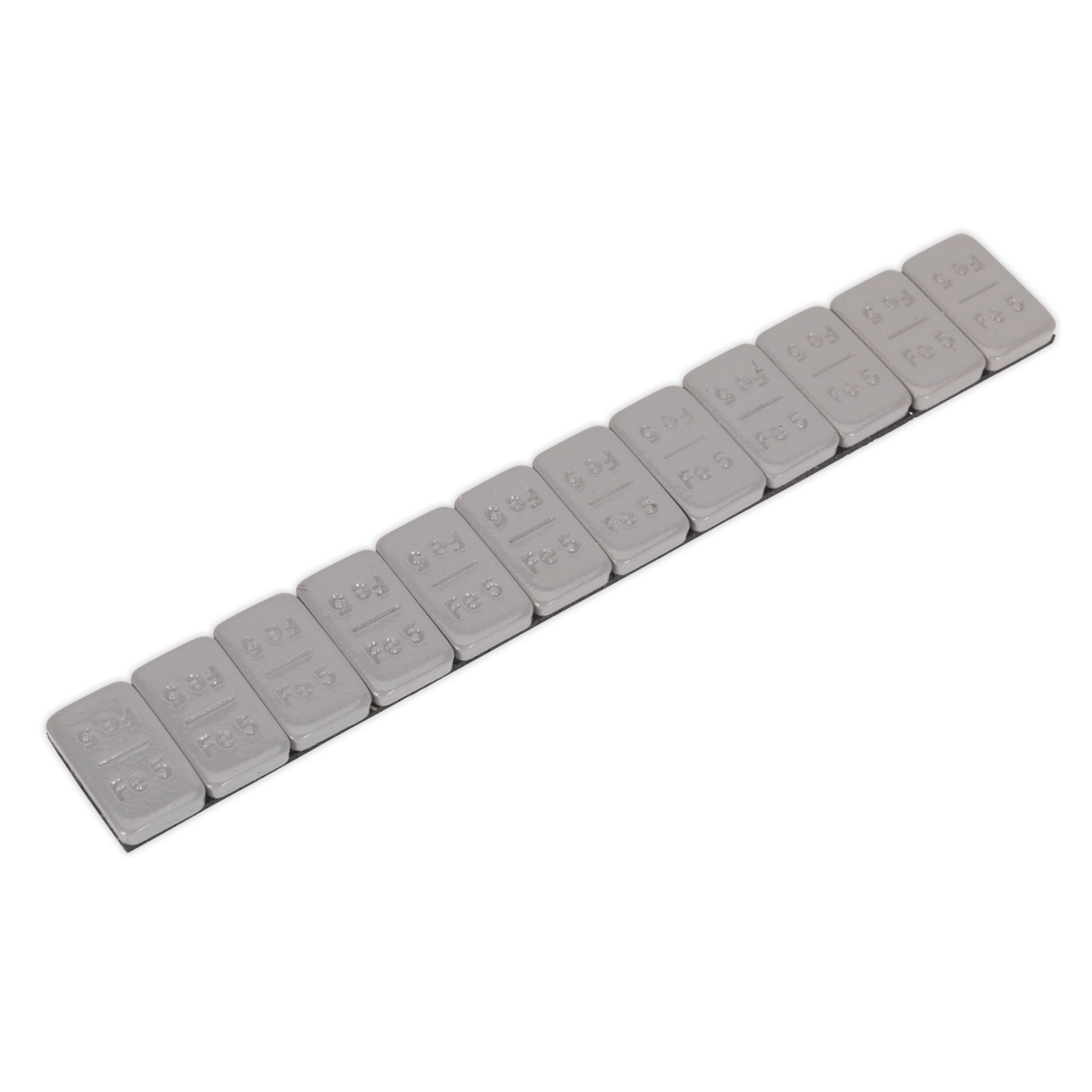 Sealey Wheel Weight 5g Adhesive Zinc Plated Steel Plastic Coated Strip of 12 Pack of 100