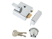 Yale Locks P2 Double Security Nightlatch 40mm Backset Chrome Finish Visi