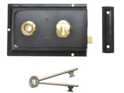 Yale Locks P334 Rim Lock Black Finish 156 x 104mm Visi