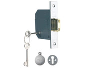 Yale Locks PM562 Hi-Security BS 5 Lever Mortice Deadlock 81mm 3in Polished Chrome