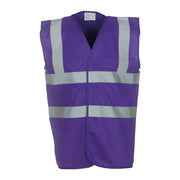 Yoko Hi-Vis 2-Band-And-Braces Waistcoat - Purple