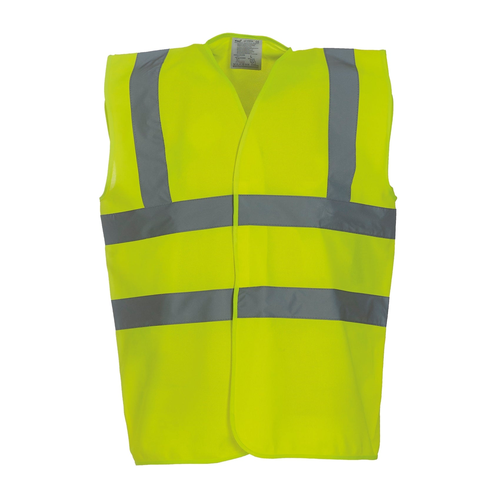 Yoko Hi-Vis 2-Band-And-Braces Waistcoat - Yellow