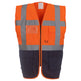 Yoko Multifunctional Executive Hi-Vis Waistcoat - Orange/Navy