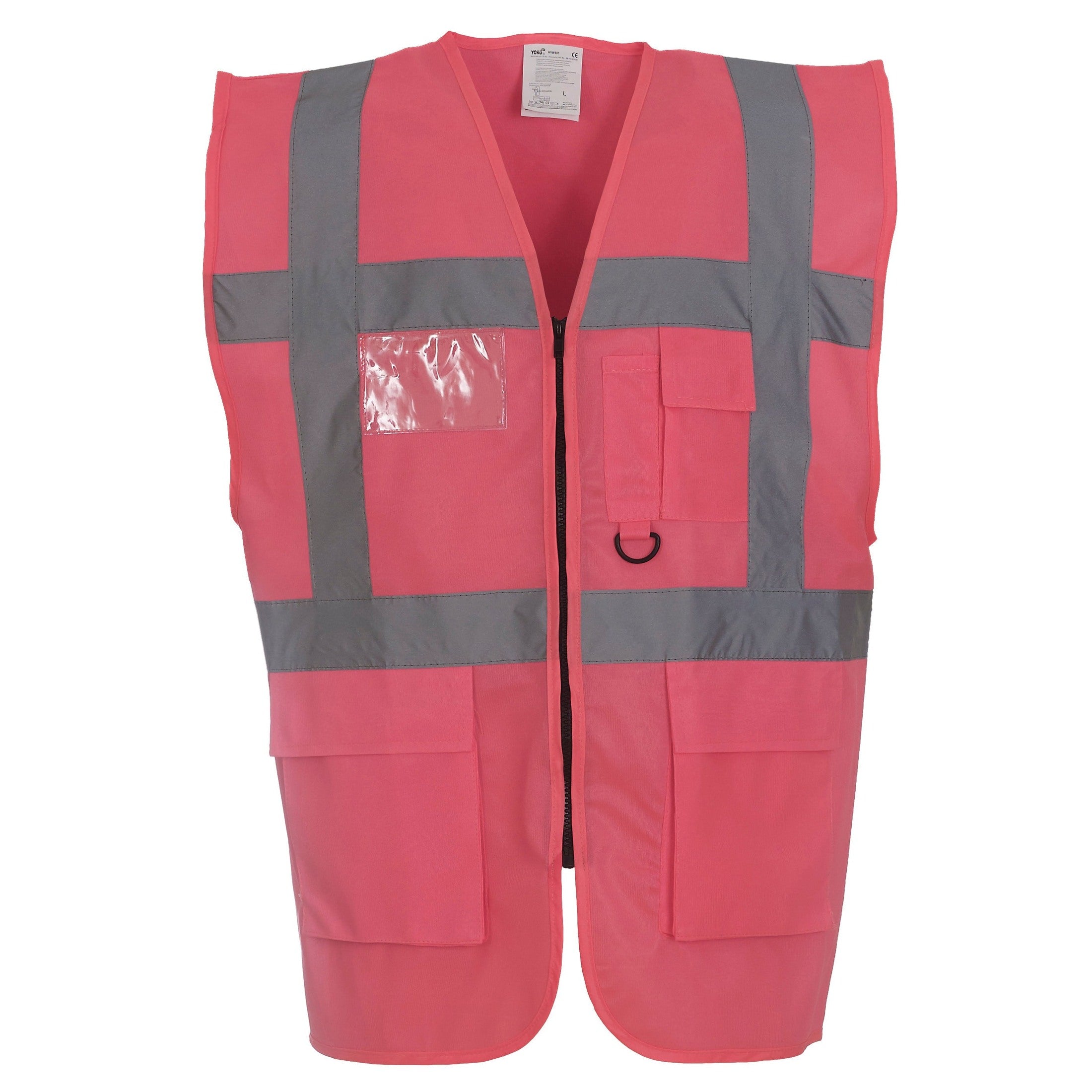 Yoko Multifunctional Executive Hi-Vis Waistcoat - Pink
