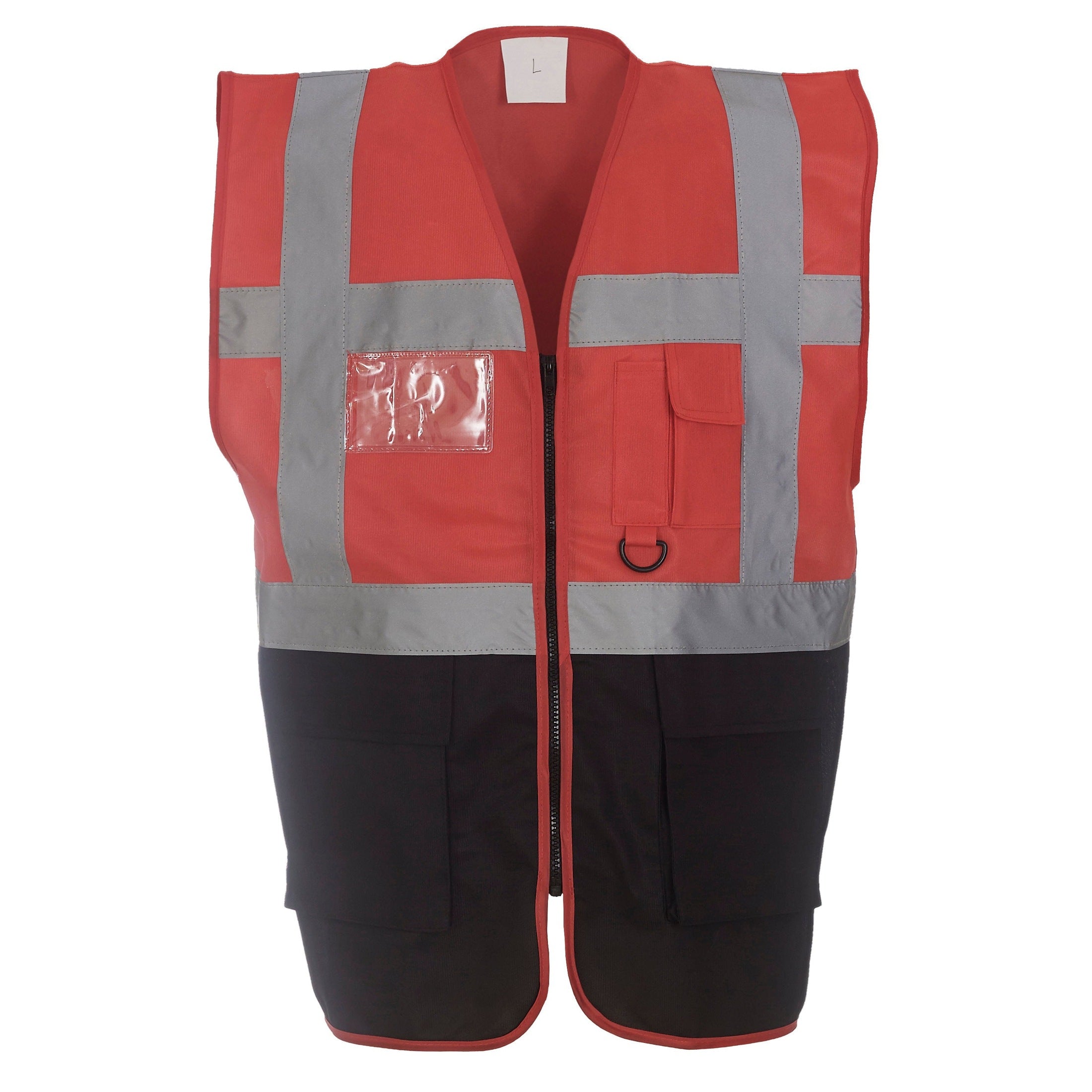 Yoko Multifunctional Executive Hi-Vis Waistcoat - Red/Black