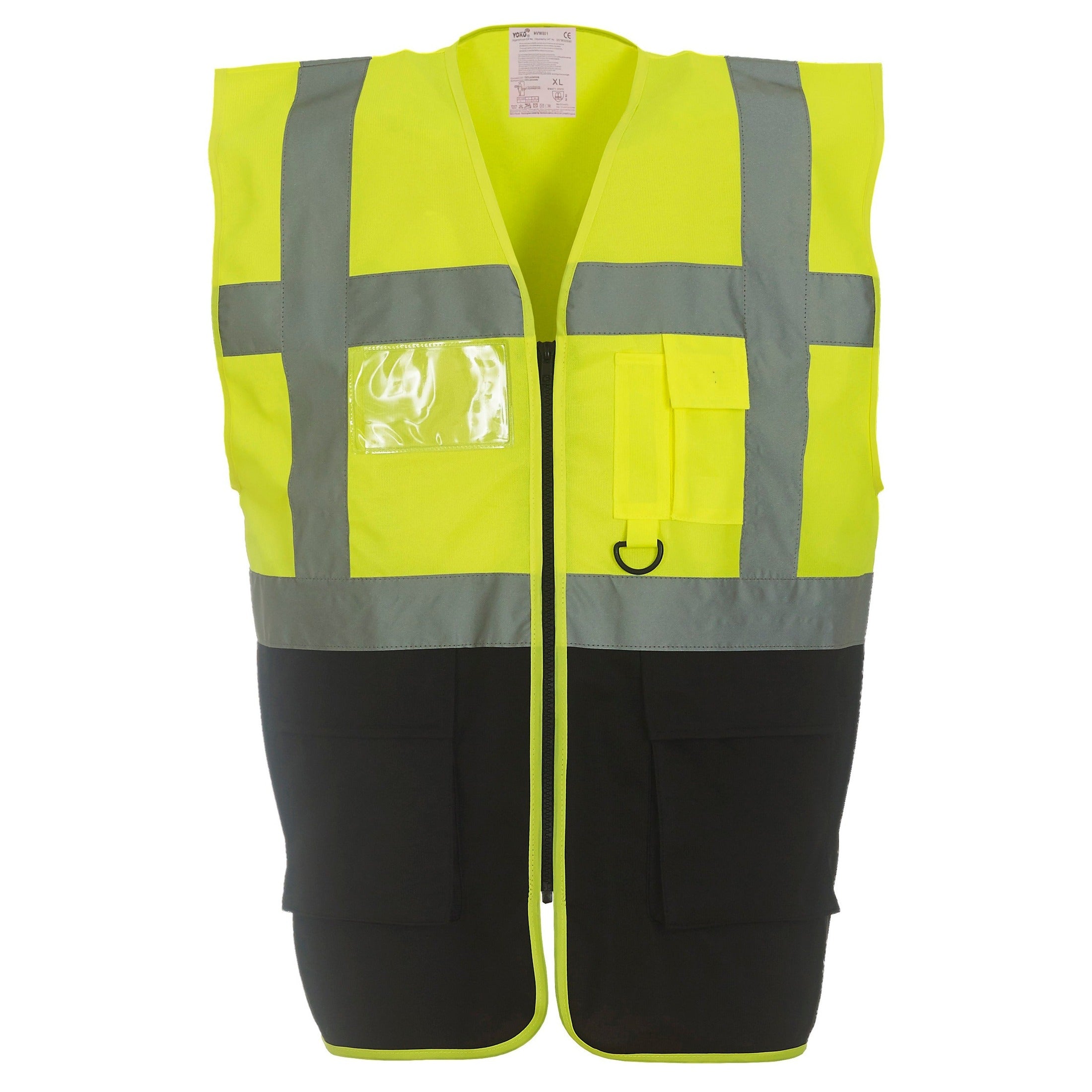 Yoko Multifunctional Executive Hi-Vis Waistcoat - Yellow/Black