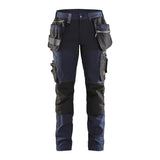 Blaklader Women's Craftsman Trousers with Stretch 7115 #colour_dark-navy-black