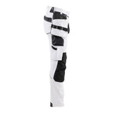Blaklader Women's Painter Trousers 4-Way Stretch 7179 #colour_white-dark-grey